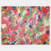 Happy-Stippen en afspeelvormen Fleece Deken (Voorkant (Horizontaal))
