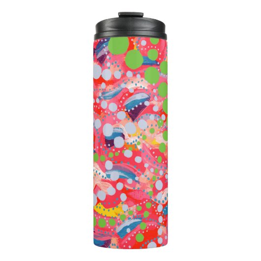 Happy-Stippen en afspeelvormen Thermosbeker (Voorkant)