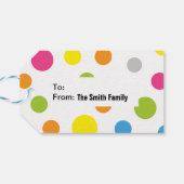 Happy Stippen Happy Birthday Cadeaulabel (Achterkant Horizontaal)