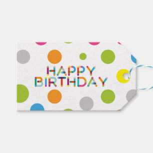 Happy Stippen Happy Birthday Cadeaulabel