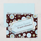 Happy Stippen-insteekkaart voor Baby shower nodigt Briefkaart (Voorkant / Achterkant)