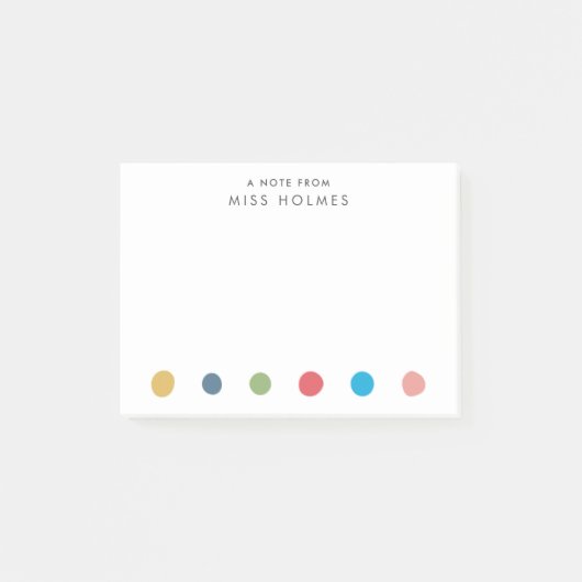 Happy Stippen Personalized Teacher Post-it Notes (Voorkant)