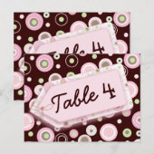 Happy Stippen Roze bruin pokbord Briefkaart (Voorkant / Achterkant)