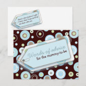 Happy Stippen Words of Advice Kaart for Mam to be (Voorkant / Achterkant)