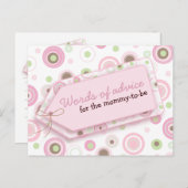 Happy Stippen Words of Advice Kaart for Mam to be (Voorkant / Achterkant)