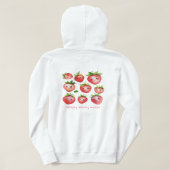 Happy Strawberry Hoodie Vrouwen | Schattigee hoodi (Design achterkant)