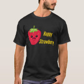 Happy Strawberry – Schattige fruitontwerp 🍓 T-shirt (Voorkant)
