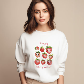 Happy Strawberry Sweatshirt | Schattigee top voor 
