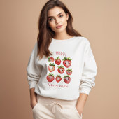 Happy Strawberry Sweatshirt | Schattigee top voor 