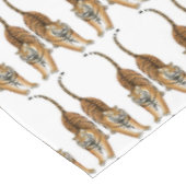 Happy Stretching Bengal Tiger Tablecloth Tafelkleed (Gekanteld)