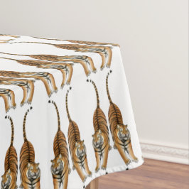 Happy Stretching Bengal Tiger Tablecloth Tafelkleed