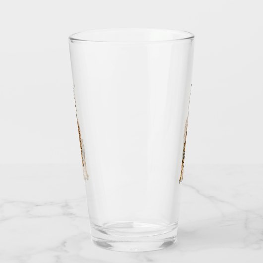 Happy Stretching Tiger Glass Tumbler (Links)