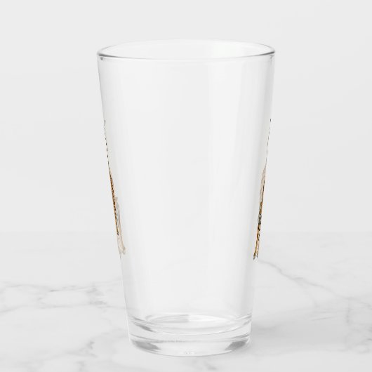 Happy Stretching Tiger Glass Tumbler (Rechts)