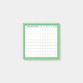 Happy Stripe Collectie Habit Tracker in Groen Post-it® Notes (Voorkant)