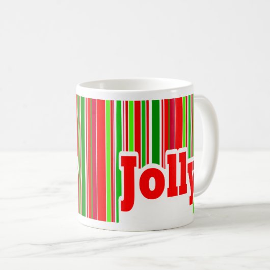 Happy Stripe JOLLY Mok (Voorkant rechts)