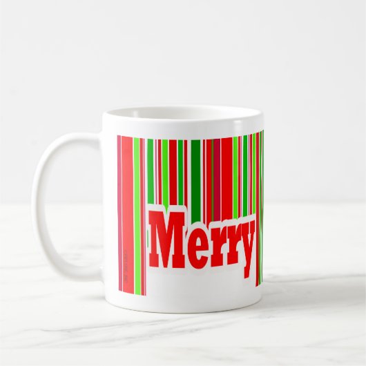 Happy Stripe MERRY Mok (Links)