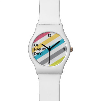 Happy Stripe Watch Polshorloge