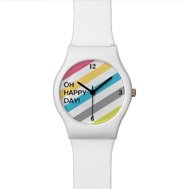 Happy Stripe Watch Polshorloge (Close Up)