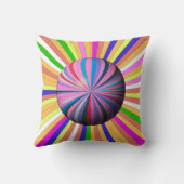 Happy Stripes with Center Sphere Kussen (Achterkant)