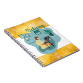 Happy Studies Gold Green Illustratie Notitieboek (Rechterzijde)