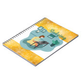 Happy Studies Gold Green Illustratie Notitieboek (Linkerzijde)