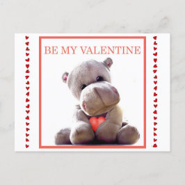 Happy Stuffed Hippo Childs Valentijn Briefkaart