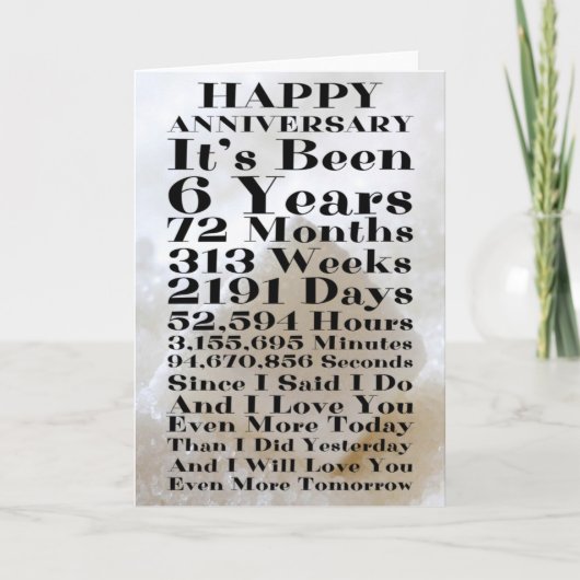 Happy Sugar 6e Jubileum Kaart (Voorkant)