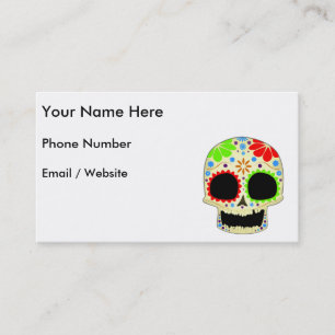 Happy Sugar Skull Art Visitekaartje