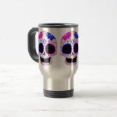 Happy Sugar Skull Design Reisbeker (Voorkant links)
