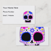 Happy Sugar Skull Design Visitekaartje (Voorkant / Achterkant)