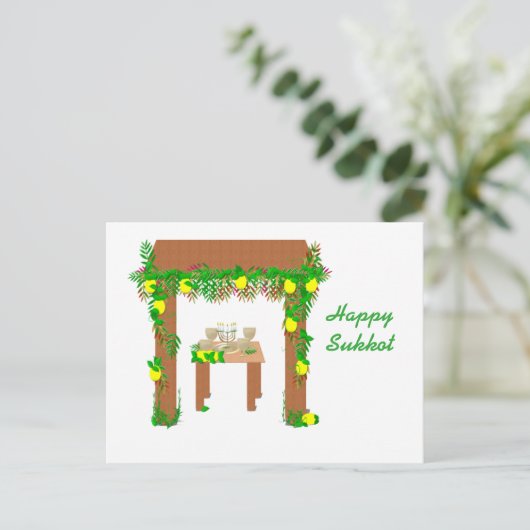 Happy Sukkot Briefkaart (Staand voorkant)