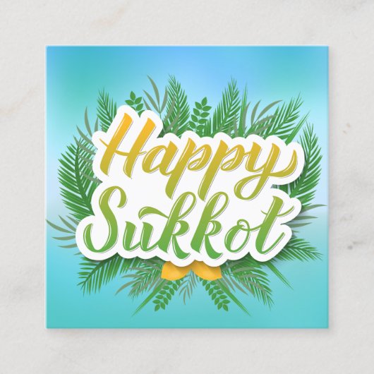 Happy Sukkot Custom Bericht Contactkaartje (Voorkant)