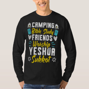 Happy Sukkot Day Lulav Palm Tree Israëliet joods T-shirt