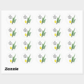 Happy Sukkot Festival Joodse vakantie Lulav Etrog Ronde Sticker (Vel)
