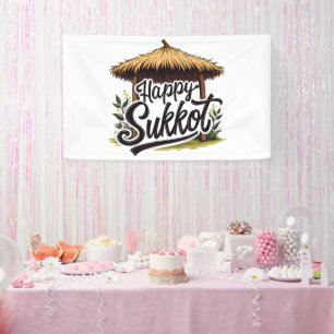 Happy Sukkot Joodse feestdag Chanoeka Spandoek