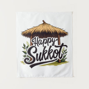 Happy Sukkot Joodse feestdag Chanoeka Wandkleed