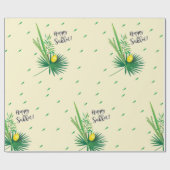 Happy Sukkot Lulav & Etrog Four Species Waterverf Cadeaupapier (Vlak)