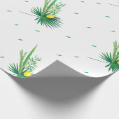 Happy Sukkot Lulav & Etrog Four Species Waterverf Cadeaupapier (Hoek)