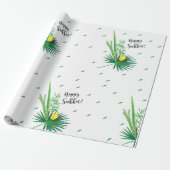 Happy Sukkot Lulav & Etrog Four Species Waterverf Cadeaupapier (Uitgerold)