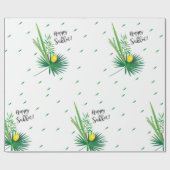 Happy Sukkot Lulav & Etrog Four Species Waterverf Cadeaupapier (Vlak)