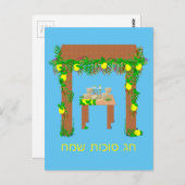Happy Sukkot, persoonlijk Briefkaart (Voorkant / Achterkant)