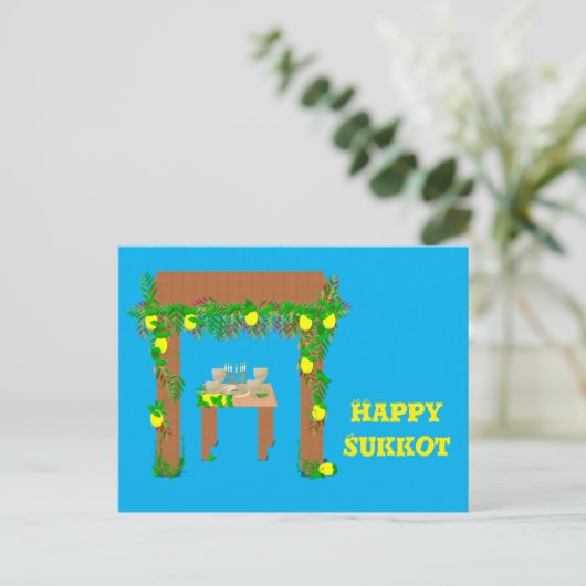 Happy Sukkot, persoonlijk Briefkaart (Staand voorkant)