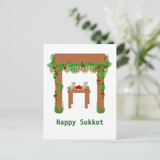 Happy Sukkot, persoonlijk Briefkaart (Staand voorkant)