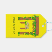 Happy Sukkot, persoonlijk champagne-etiket Cadeaulabel (Voorkant (Horizontaal))