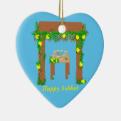Happy Sukkot, persoonlijk Keramisch Ornament (Rechts)