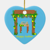 Happy Sukkot, persoonlijk Keramisch Ornament (Achterkant)