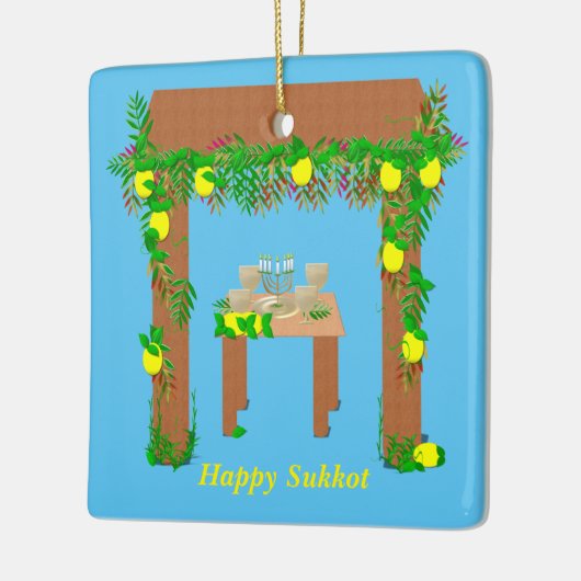Happy Sukkot, persoonlijk Keramisch Ornament (Links)