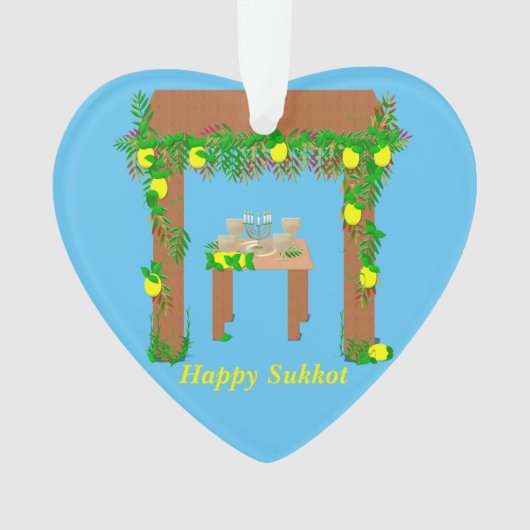 Happy Sukkot, persoonlijk Ornament (voorkant)