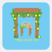 Happy Sukkot, persoonlijk Vierkante Sticker (Voorkant)