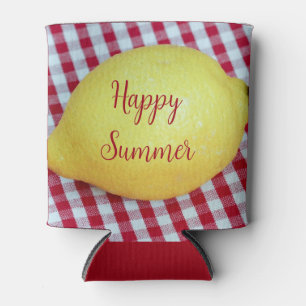 Happy Summer aangepaste naam tekst citroen picknic Blikjeskoeler